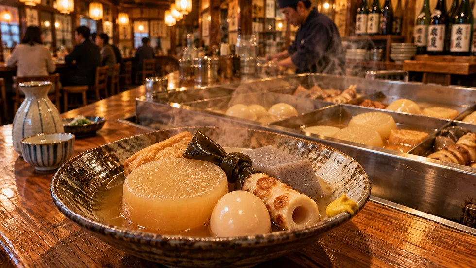 おでんを提供する居酒屋の店内